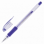 Ручка гелевая с грипом CROWN /Hi-Jell Needle Grip/, СИНЯЯ, узел 0,7 мм, линия письма 0,5 мм, HJR-500RNB